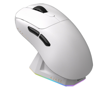 Myszka Ajazz AJ179PRO 3395-8K ze stacją dokującą biała